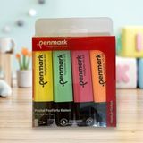Penmark Fosforlu Kalem 4 Lü Asetat Karışık Renk Pastel Blisterli Set - Çok Renkli