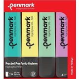 Penmark Fosforlu Kalem 4 Lü Asetat Karışık Renk Pastel Blisterli Set