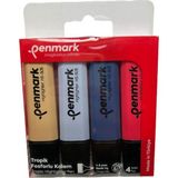 Penmark Fosforlu Kalem 4 Lü Asetat Karışık Renk Tropik 86831817113227 HS-505-4T 709704