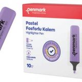 Penmark Fosforlu Kalem Pastel Lavanta 10lu 505