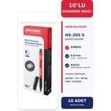 Penmark HS-205 S Kırmızı Asetat Kalemi 10'lu Kutu