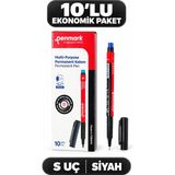 Penmark HS-205 S Siyah Permanent Asetat Kalemi 0,1-0,3 mm 10'lu Kutu