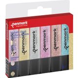 Penmark HS-505-6S Fosforlu Kalem Seti Metalik Simli 6 Renk Blister