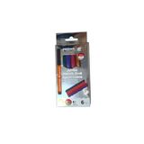 PENMARK HS-707-06 SÜPER YIKANABİLİR METALİK SİMLİ JUMBO KEÇELİ KALEM 6 LI SET