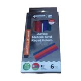 Penmark HS-707-06 Süper Yıkanabilir Simli Jumbo Keçeli Kalem 6lı Set