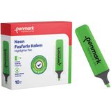 Penmark HS505-02 Neon Yeşil 10 Adet Fosforlu Kalem