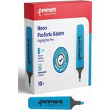 Penmark Neon Fosforlu Kalem 10'lu - Neon Mavi