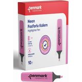 Penmark Neon Fosforlu Kalem Pembe 10 Lu