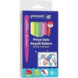 Penmark Süper Fırça Uçlu Yıkanabilir Keçeli Kalem 6lı Set