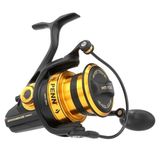 PENN Spinfisher VII Long Cast, olta makarası, deniz balıkçılığı, IPX5 contalı deniz balıkçılığı makarası, tuzlu su girişine karşı korur, çeşitli balık türleri için uygundur, siyah altın, 6500