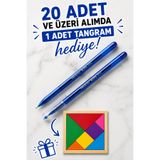Pensan 20 ve üzeri TANGRAM HEDİYELİ Tükenmez Kalem-Mavi