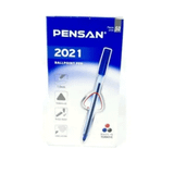 Pensan 2021 1.0 MM Üçgen Gövdeli Şeffaf Mavi 50'li Paket Tükenmez Kalem