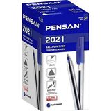 Pensan 2021 1.0 Üçgen Mavi / Blue Tükenmez Kalem 50 Adet