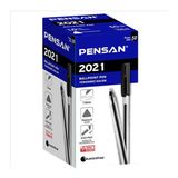 Pensan 2021 50'li Üçgen Gövde Siyah 1 mm Tükenmez Kalem