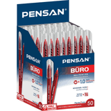 Pensan 2270 1 mm 50'li Kırmızı Tükenmez Kalem