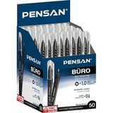 Pensan 2270 Ball Point Pen Büro Tükenmez Kalem Siyah 1,0