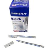 Pensan 2305 Mavi Iğne Uçlu Tükenmez Kalem 0 5 mm 50 Adet Ergonomik Tasarım