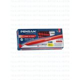 Pensan 3003 Ofis Tipi Kaliteli Keçeli Kalem 10 Adet 1 Paket - Kırmızı