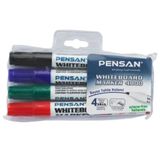 Pensan 4800 Yuvarlak Uç 4'lü Set Beyaz Tahta Kalemi