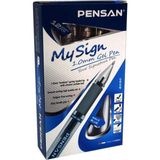 Pensan 6030 My Sign Jel Roller Kalem 1,0 mm Imza Kalemi Mavi 12'li Paket PE06030RKMA