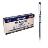 Pensan 6405 My-King Jel, Metal, Klipsli Kalem, Siyah 0,5 12'li Paket - PE06405SİYAH