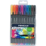 Pensan 6500 10'lu Plastik Kutu Fineliner Kalem