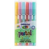 Pensan 6'lı Pastel Renkler Keçeli Kalem