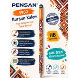 Pensan 96050 Kültürel Desenli Hb Kurşun Kalem Yazı Ve Çizim Kalemi Okul Kırtasiye 12 Adet