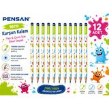 Pensan 96110 Canavar Desenli Hb Kurşun Kalem Yazı Ve Çizim Kalemi Okul Kırtasiye 12 Adet