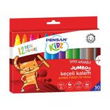 Pensan 99040 Kidz Jumbo Keçeli Kalem Yıkanabilir 12 Renk
