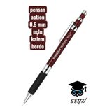 Pensan Action Versatil Kalem 0.5 mm, Bordo, Silikon Tutma Alanı