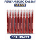 Pensan Büro 2270 Kırmızı Tükenmez Kalem 1.0 Mm Medium Yerli Üretim 10 Adet