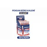 Pensan Büro 2270 Kırmızı Tükenmez Kalem 1.0 Mm Medium Yerli Üretim 50 Adet