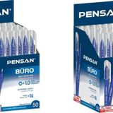 Pensan Büro Mavi İnce Uçlu 2x50'li Tükenmez Kalem