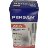 Pensan Büro Tükenmez Kalem 0.5 Mm. Kırmızı 50'li