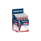 Pensan Büro Tükenmez Kalem, 1.0 mm, 50 Adet, Kırmızı