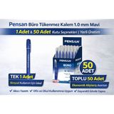 Pensan Büro Tükenmez Kalem 1.0 mm Mavi - 000-Siyah