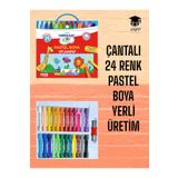 Pensan ÇANTALI 24 RENK PASTEL BOYA YERLİ ÜRETİM