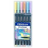Pensan Fineliner 0.4 Mm Ince Uçlu Keçeli Kalem Pastel Renkler 6 Lı