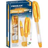 Pensan Glitter Gel Simli Jel Kalem 12 Adet - Altın