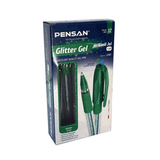 Pensan Jel Simli 1.0 mm Yeşil 12 Paket Tükenmez Kalem