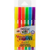 pensan keçeli kalem 6 renk neon kesik uç pe99095kç6 - 1 - Yok