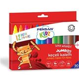 Pensan Kidz 12'li Jumbo Keçeli Boya Kalemi Çok Renkli
