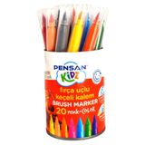 Pensan Kidz 20'Li Fırça Uçlu Keçeli Boya Kalemi