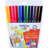 Pensan Kidz Keceli Kalem 12 Renk Ince Uclu Keceli Boya Kalemi