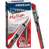 Pensan Kırmızı My Sign Jel Roller Tükenmez Kalem 1.0 mm 12'li Paket