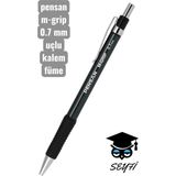 Pensan M- Versatil Kalem 0.7 mm Uçlu Kalem Sünger Tutma Alanı ve Kaliteli Mekanizma - standart - Çok Renkli