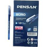 Pensan Mavi Tükenmez Kalem Büro 50'li 1.0 mm Yazım İçin Siyah Renkli Kalem