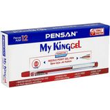 Pensan My King 0.5 Jel Kalem 12 Adet - Kırmızı