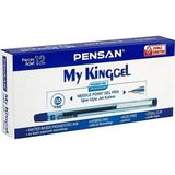 Pensan My-King Jel Metal Klips Kalem Mavi 12 Adet